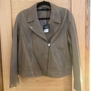 ABLE Clothing Maha Leathwr Jacket, Slate. Sz XXL, NWT